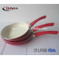 3pcs aluminium white ceramic frying pan set